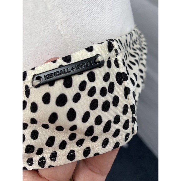 Kendall + Kylie One shoulder Top, Bottom Animal Dot Print Bikini Sz. XL Mob Wife - Picture 5 of 12